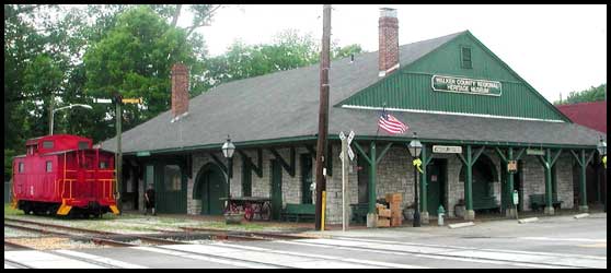 The depot without its tower.