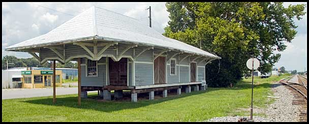 Elberta depot in Warner Robins viewed from tracks