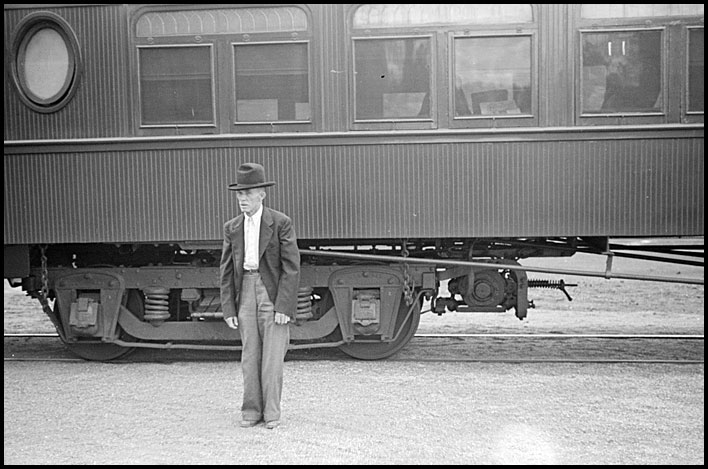 Man at Manchester, Georgia, depot
