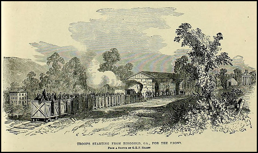Ringgold, Georgia, train and depot during the Civil War