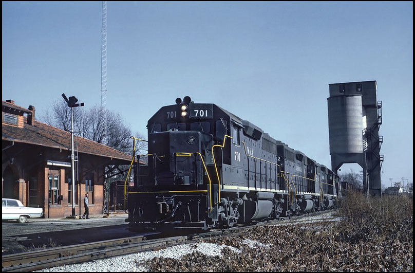 Social Circle, GA, train, depot and coaling tower by Roger Puta, 1967