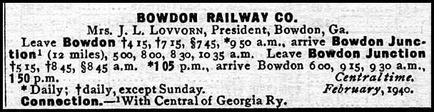 Bowdon Railway, 1940 timetable