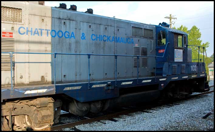 Chattooga & Chickamauga Railway locomotive in CAGY color scheme