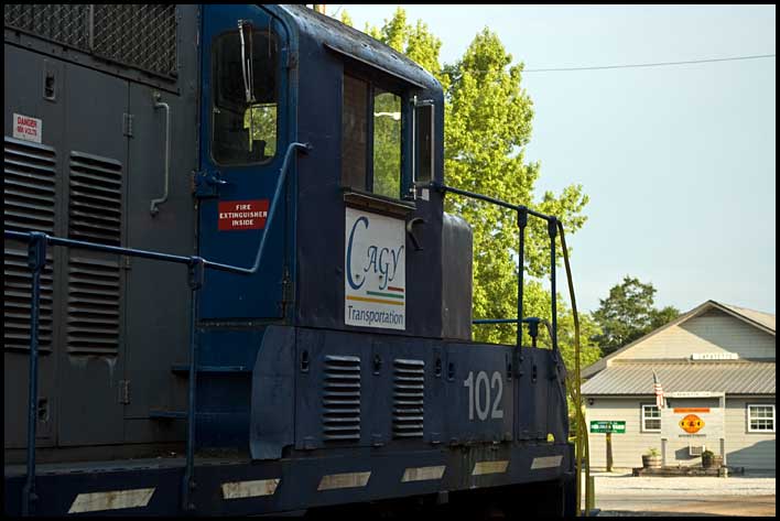 Chattooga & Chickamauga Railway locomotive in CAGY colors in LaFayette, Georgia