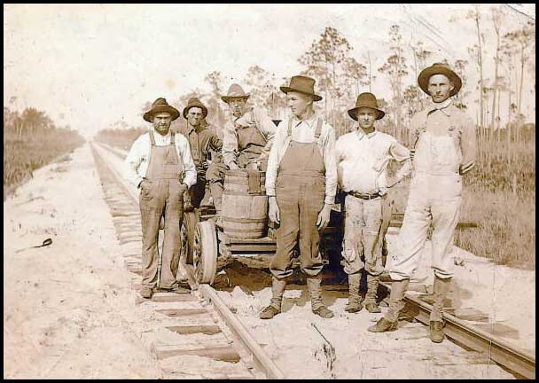 Workers on the Georgia, Florida & Alabama Railway