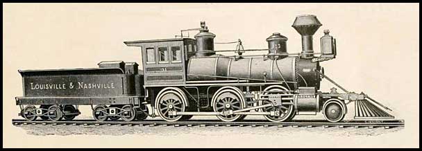 Early locomotive of the Louisville & Nashville Railroad