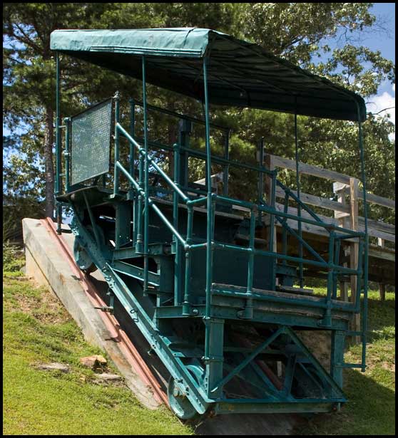 old passenger car used on incline railway